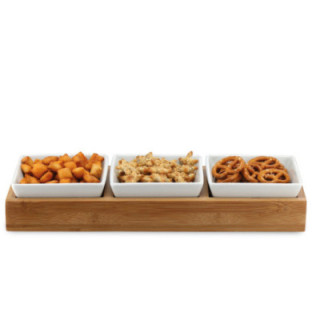 Servírovací sada se 3 zapuštěnými miskami