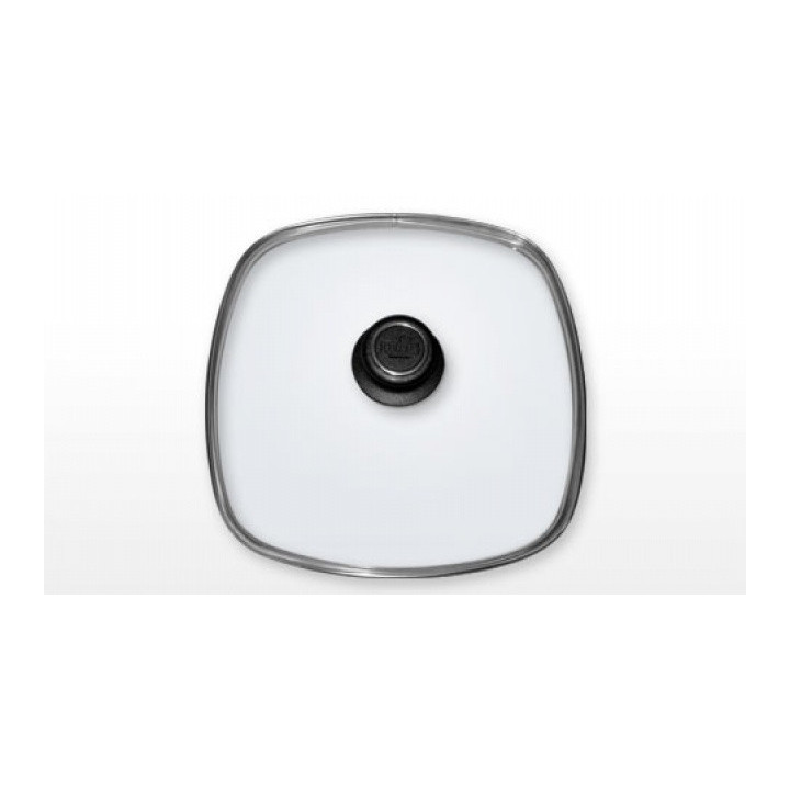 Skleněná poklice 26x26 cm - hranatá