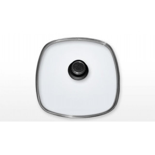 Skleněná poklice 20 cm - hranatá