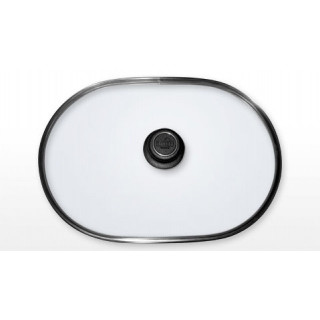Oválná skleněná poklice pro pekáč 40x28 cm