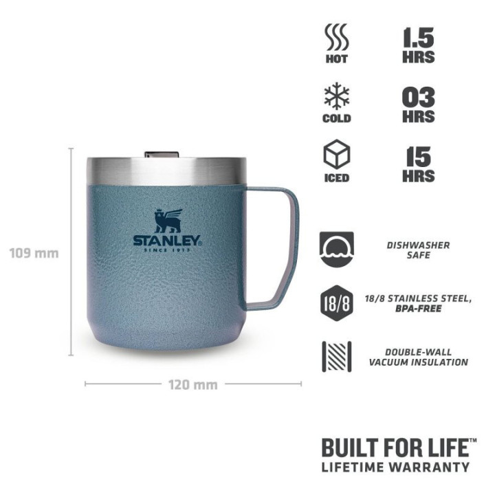 Termohrnek STANLEY Camp Mug 350 ml ledově modrá