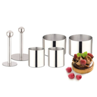 Sada 4 dezertních kroužků včetně 2 zatlačovačů