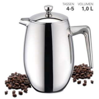 Kafetiéra french press termo 1,0L lesk nerez