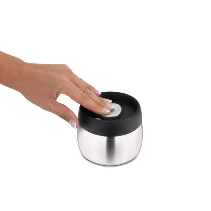 Nerezová skladovací dóza s funkcí vakuového uzavření 450 ml