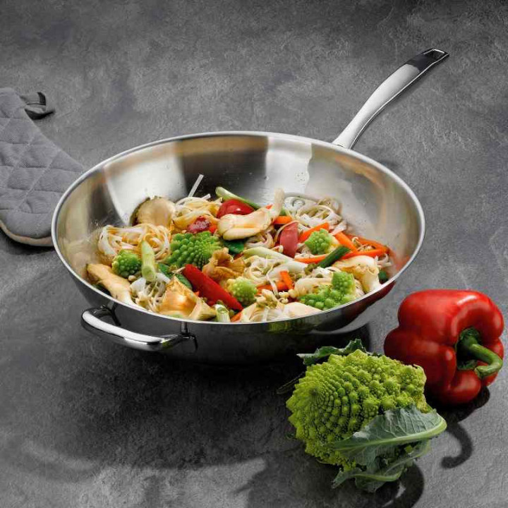 Wok nerez Flavoria 32 cm
