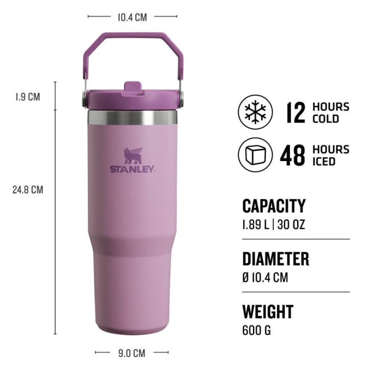 STANLEY Tumbler se slámkou/brčkem 890ml Lilac
