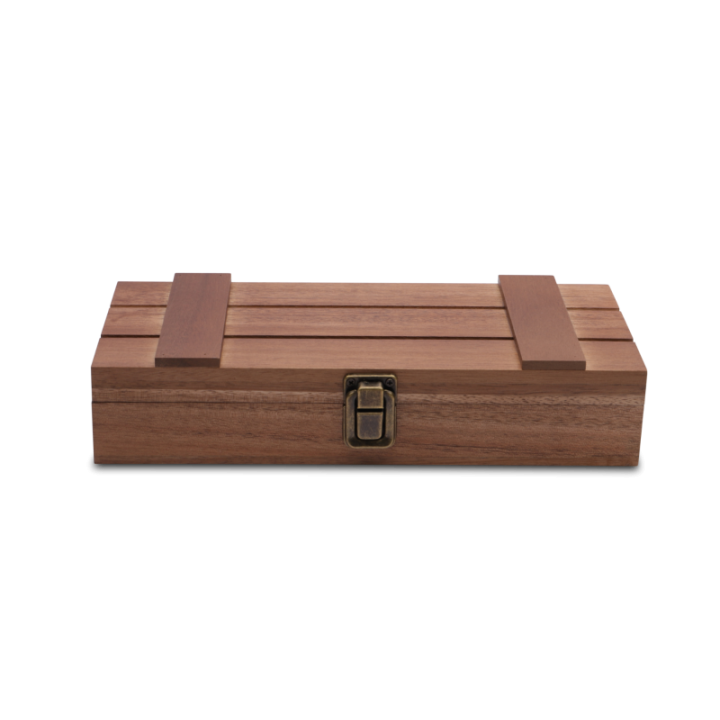 Steakové nože s dřevěnou rukojetí - sada 4 kusů v dřevěné krabičce