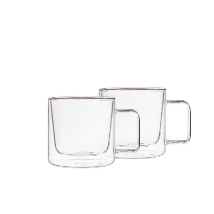 Moderní dvoustěnné hrnky - L 250 ml | Sada 2 kusů